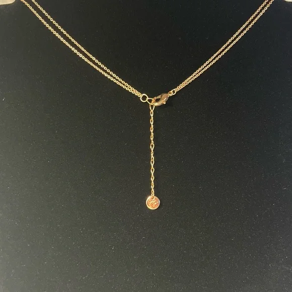 *Real Simple* 14K Rose Gold Plated Broadway Layered Necklace Multi Strand - Picture 5 of 13